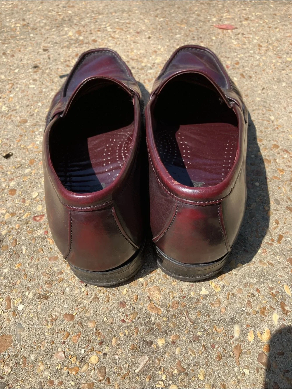 Men's Burgundy G.H. Bass Leather Slip-On Loafers